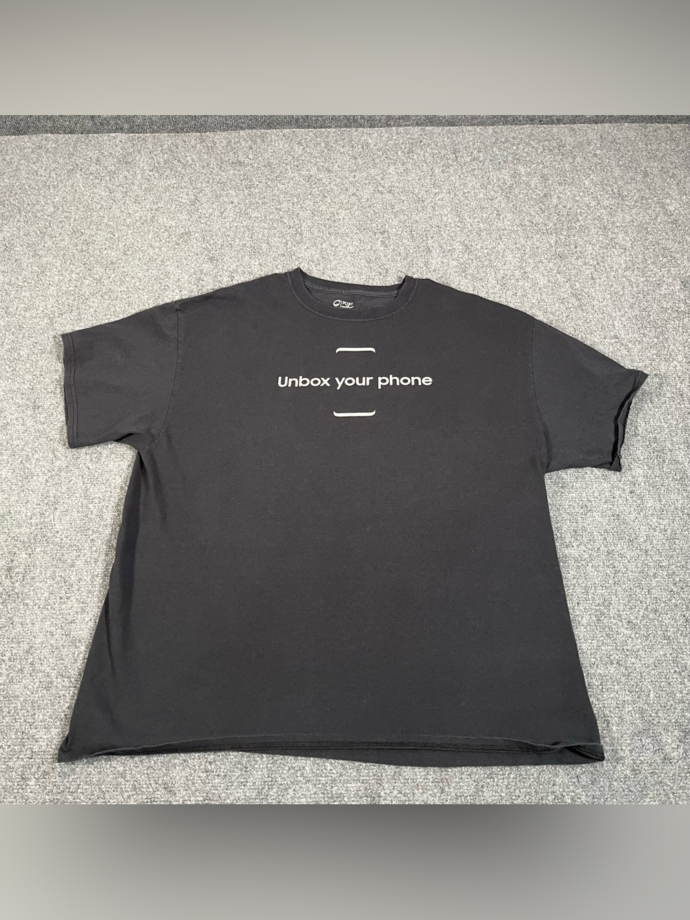 Vintage galaxy samsung Shirt Men’s Xl Black Y2K Promo Double Sided Advertisement